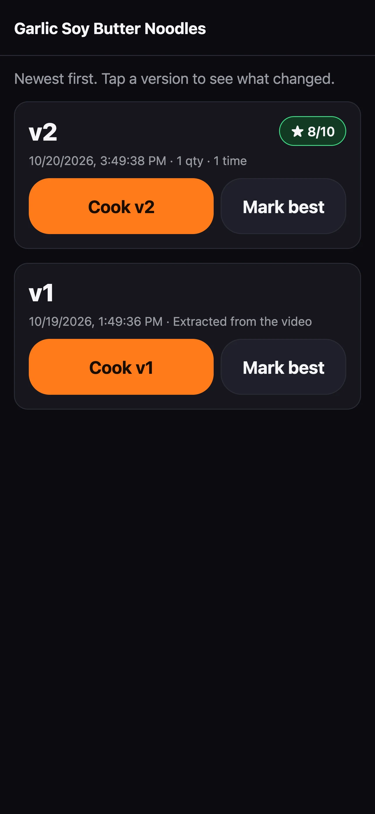 ForkLog version history with v1 and v2